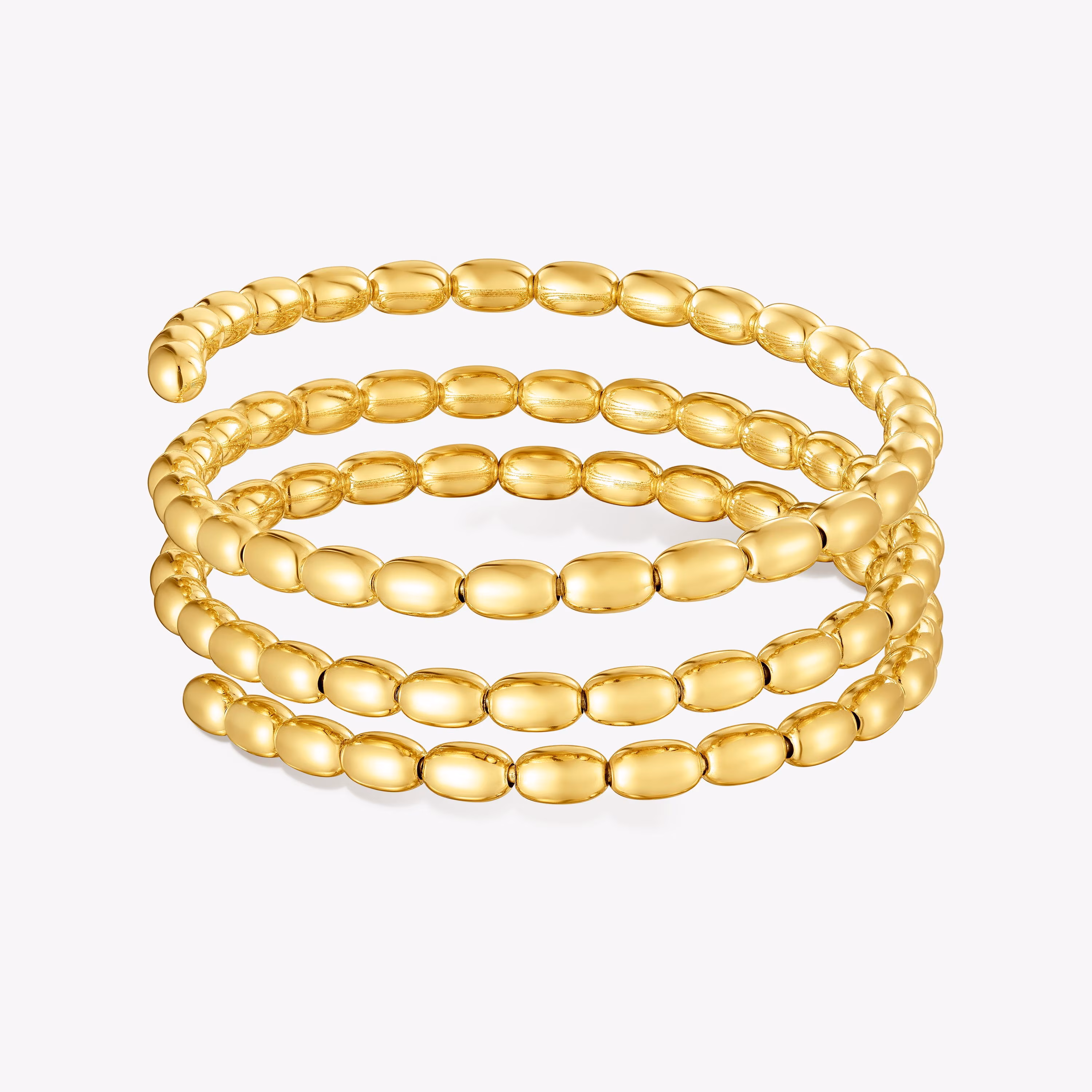 Pulsera esclava espiral con baño de oro 18 kt sobre plata TOUS Basics