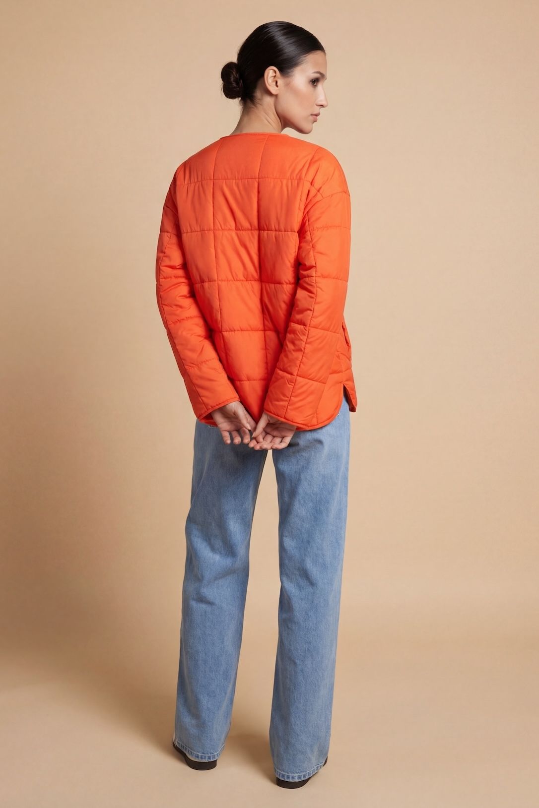 Little Mistress Tomato Quilted Jacket