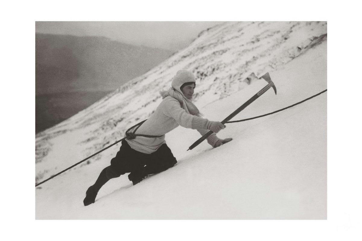 MONTAGNE - Photo ancienne noir et blanc montagne n°103 cadre noir 30x45cm