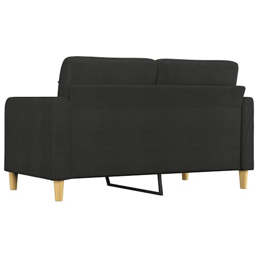 NNEVL 2-Seater Sofa Black 140 cm Fabric