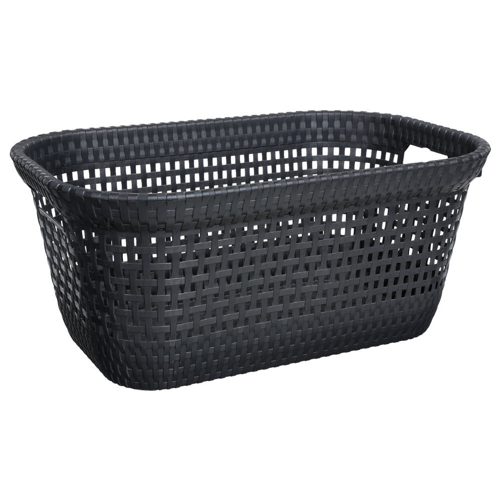 Cesto multiusos rattan cinza antracite 45l