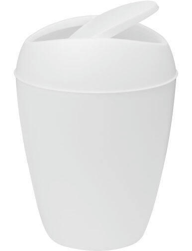 Umbra Twirl Plastic Waste Can/Trash Can, White, 9-L