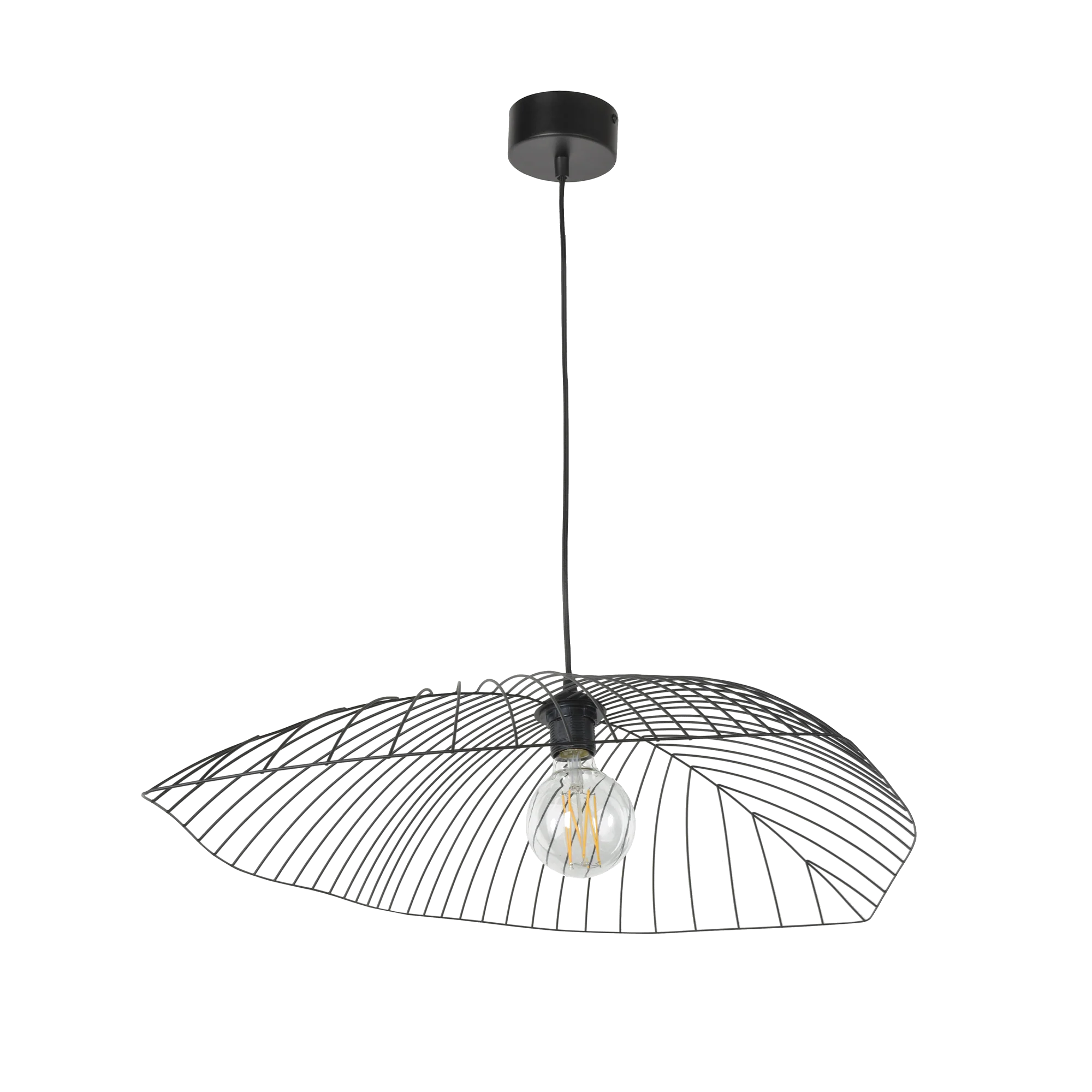 Suspension LEAF coloris noir 15 x 80 cm