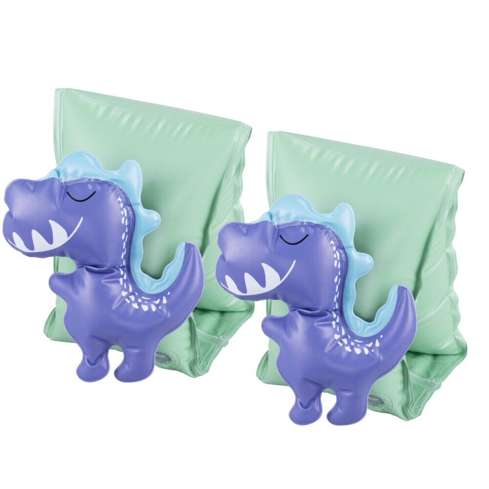 Paire de brassard vert avec dinosaure 3D bleu 22x25xH20cm