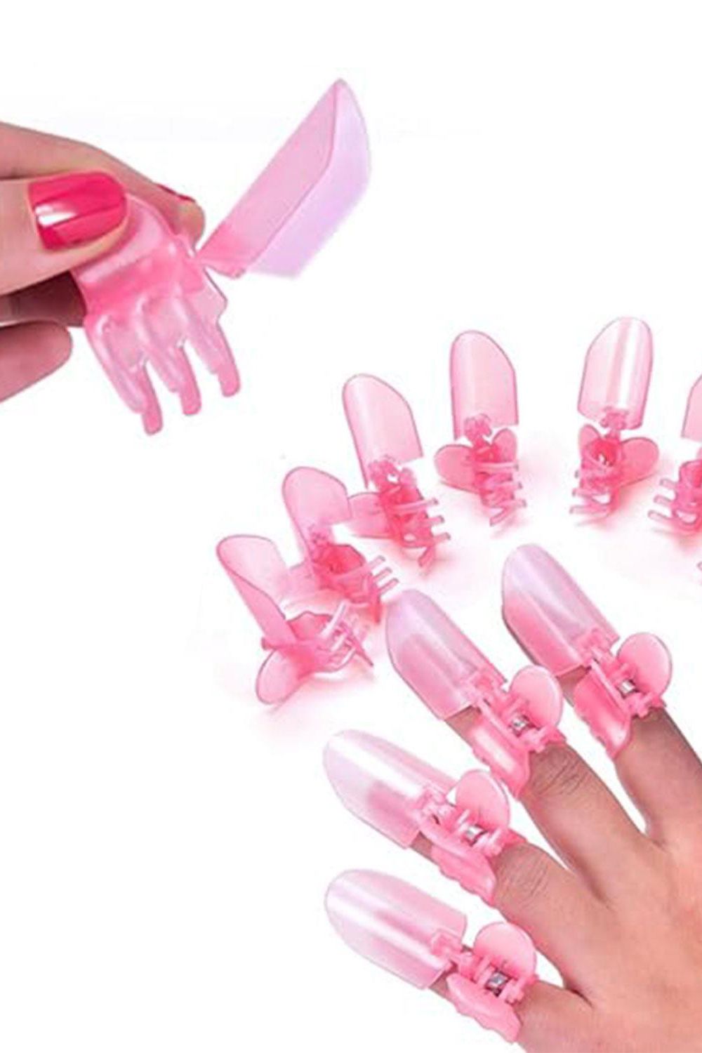 Envie Envie Nail Polish Protection Clipper Guard Pink Plastic Tips 10 Pack Manicure
