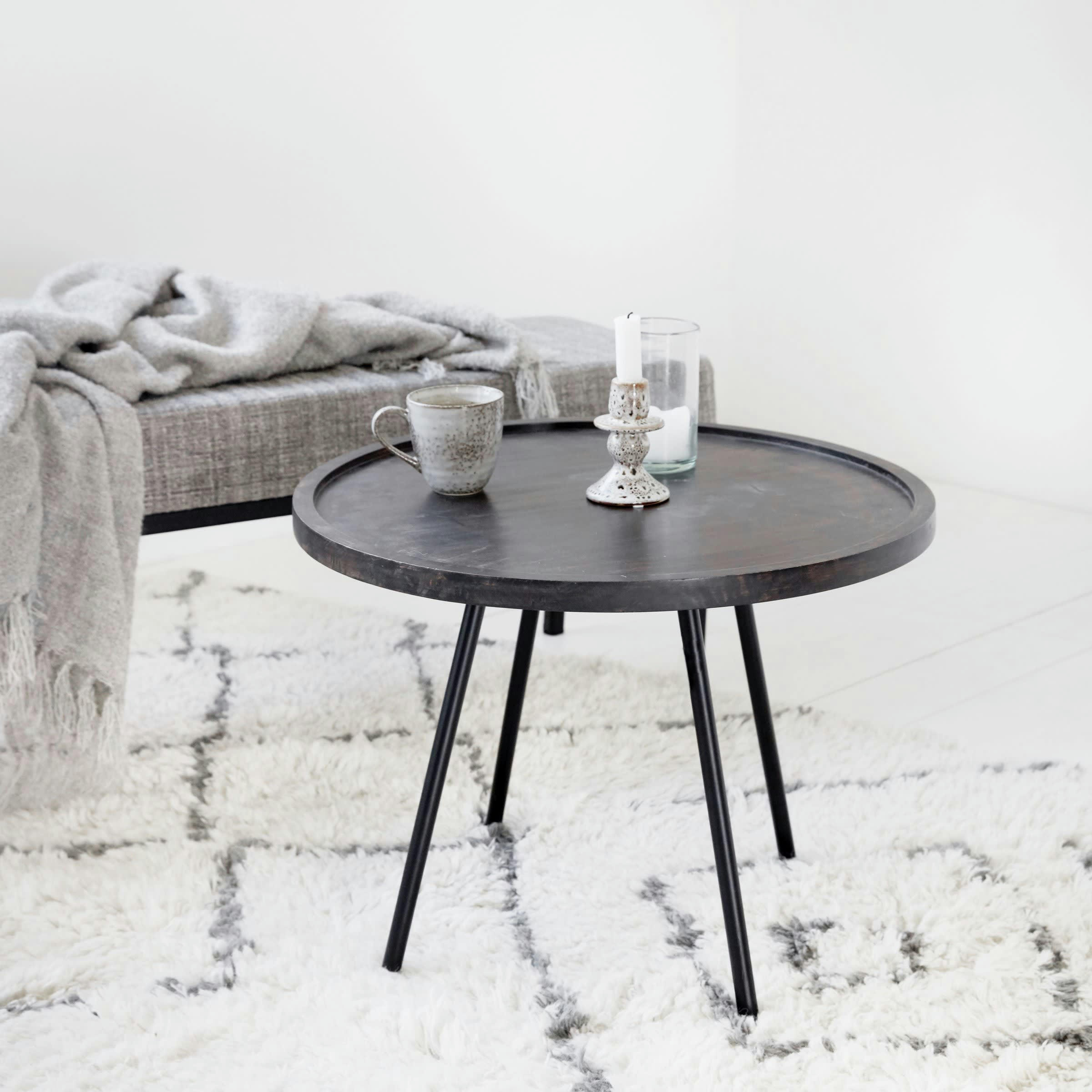 JUCO - Table d'appoint en bois noir