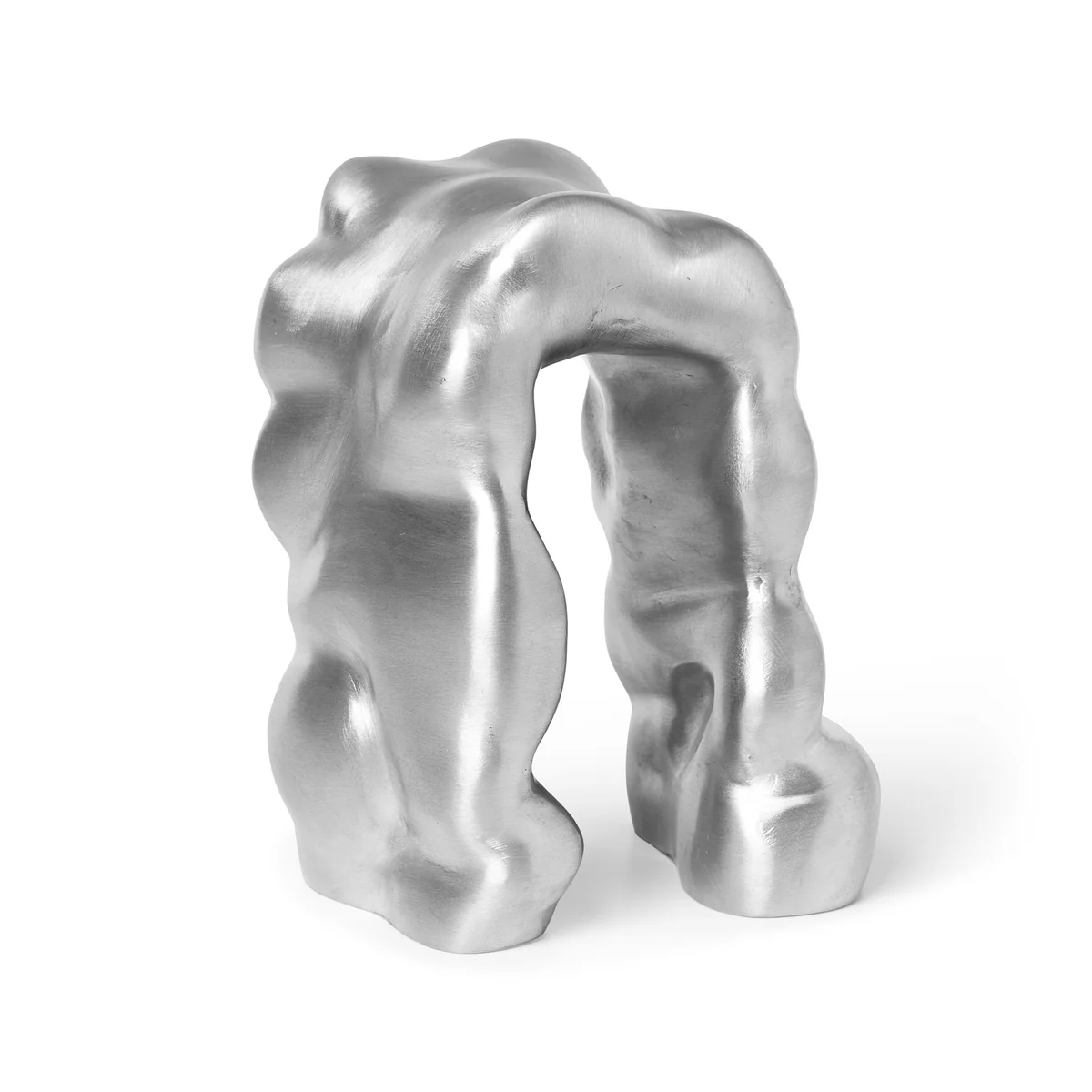 Ferm Living - Morf Skulptur und Buchstütze, H 18,5 cm, Aluminium gebürstet