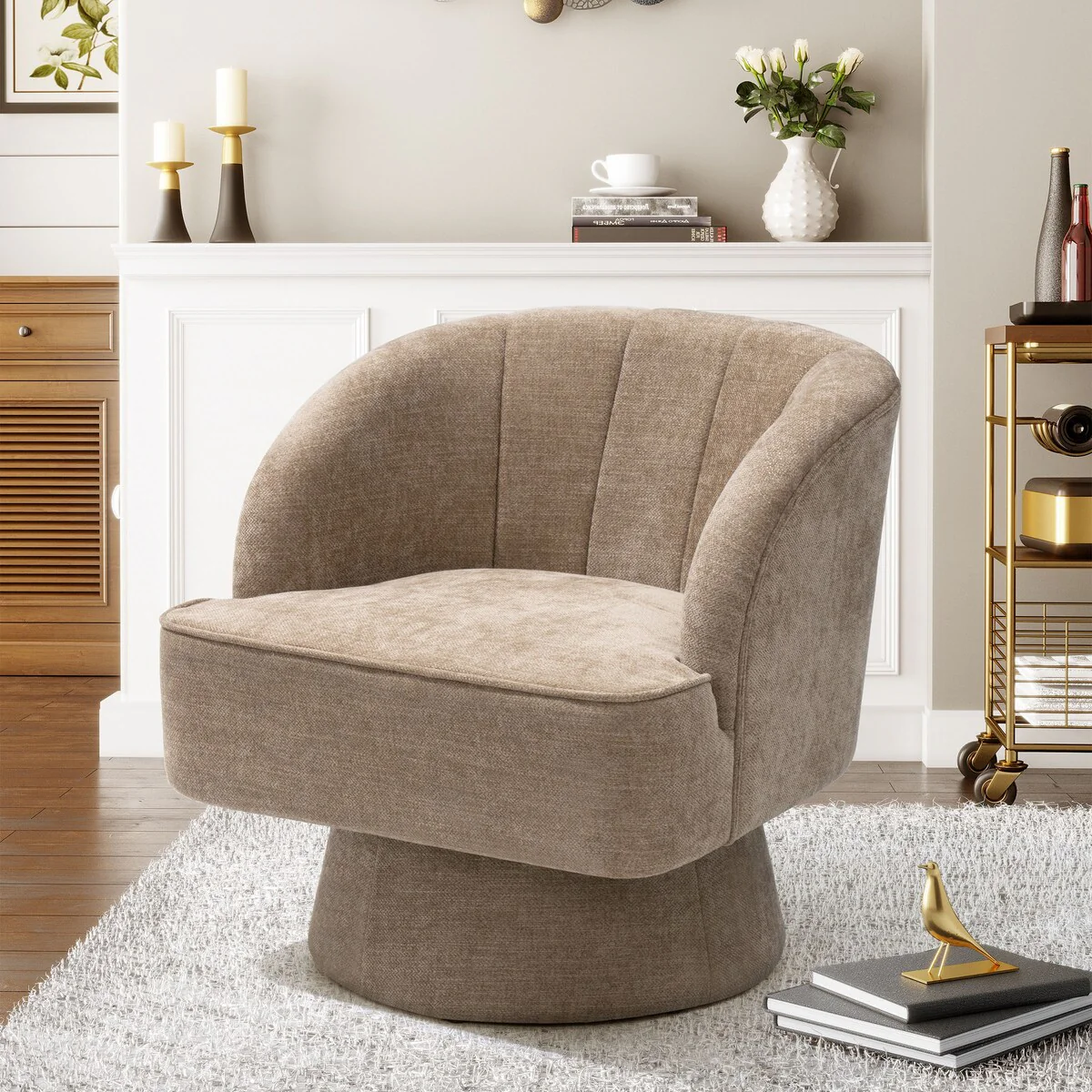 Pellebant Swivel Accent Chair Armchair Sofa for Living Room Bedroom