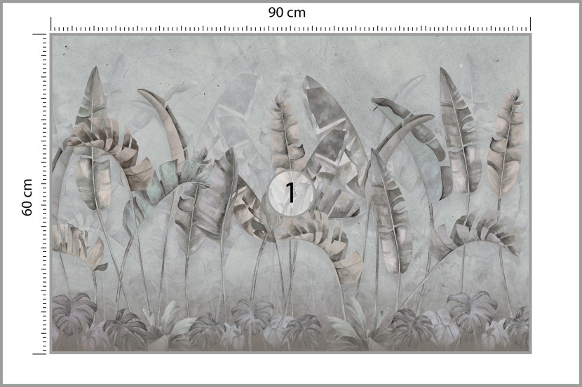 Fototapeta Liście Bananowca Abstrakcja 90x60cm