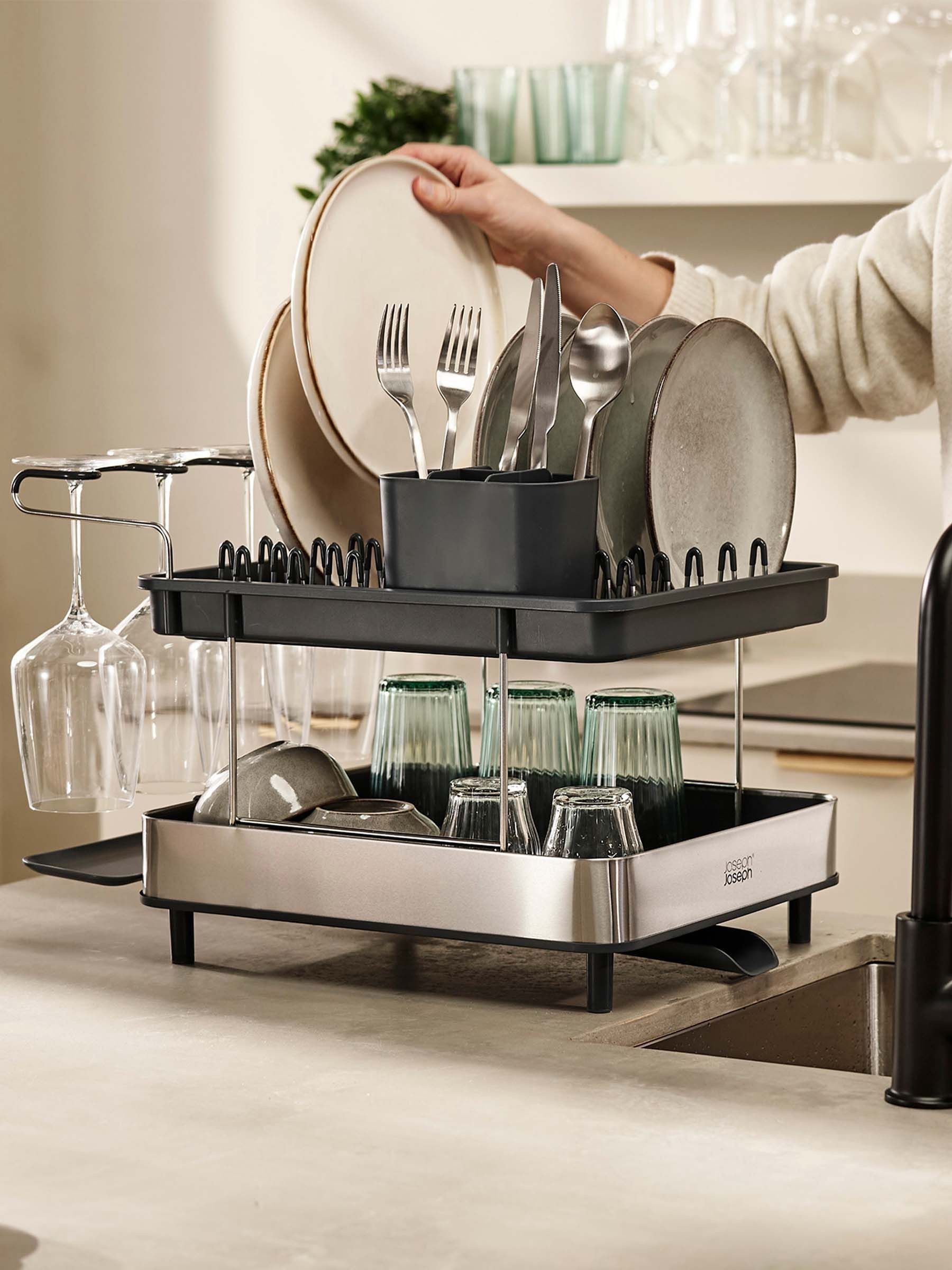 Joseph Joseph Silver 2 Tier Dish Rack