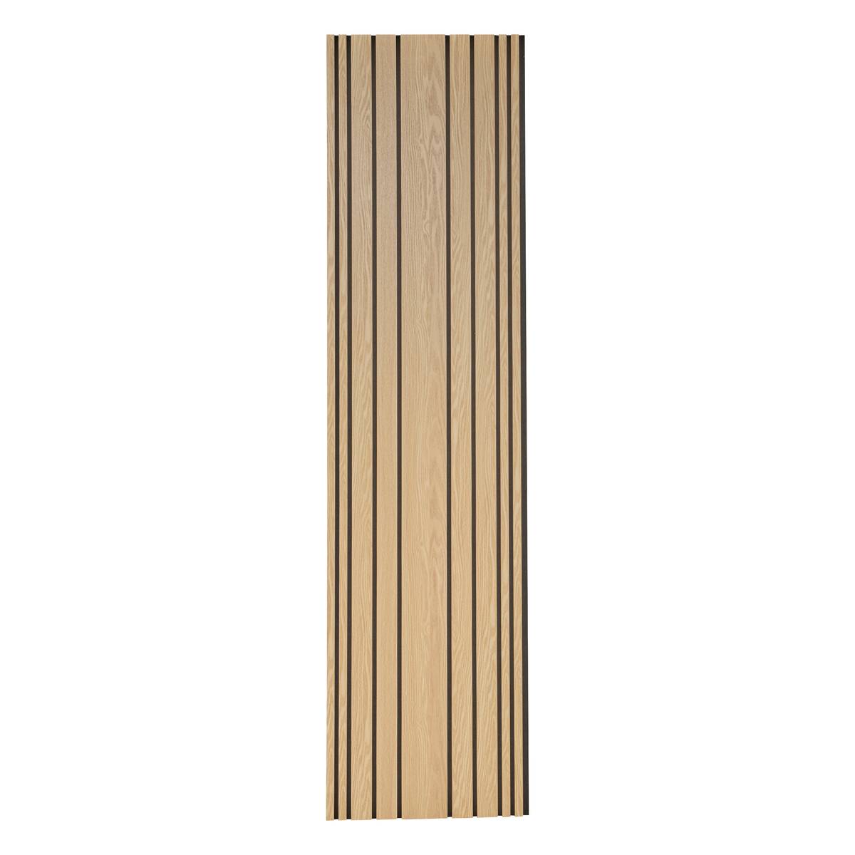 Decorative wall panel "Colva" Light oak effect, Black background, 240x60 cm