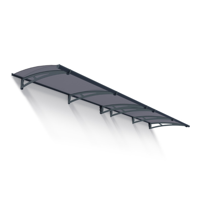 Marquise de porte Aquila gris foncé 412 x 91,5 cm CANOPIA