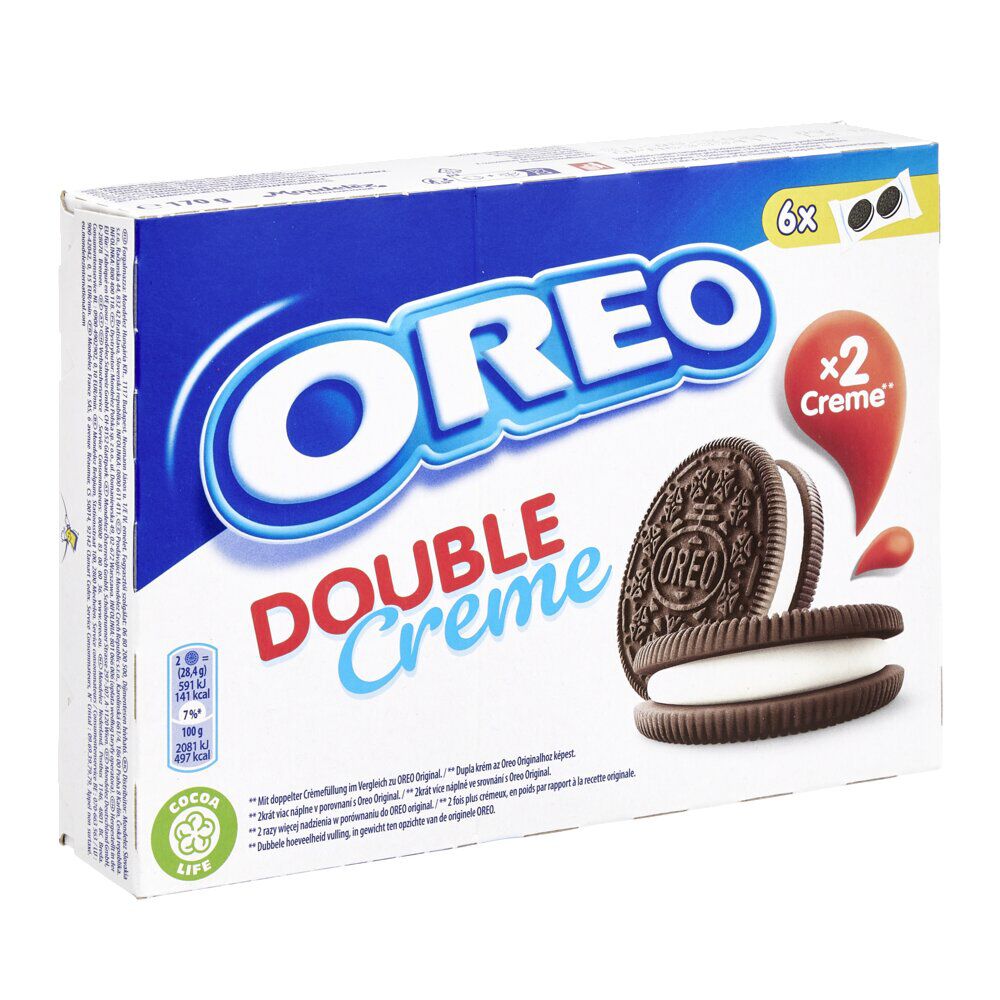 Gâteaux Oreo double creme 6 paquets individuels 170gr