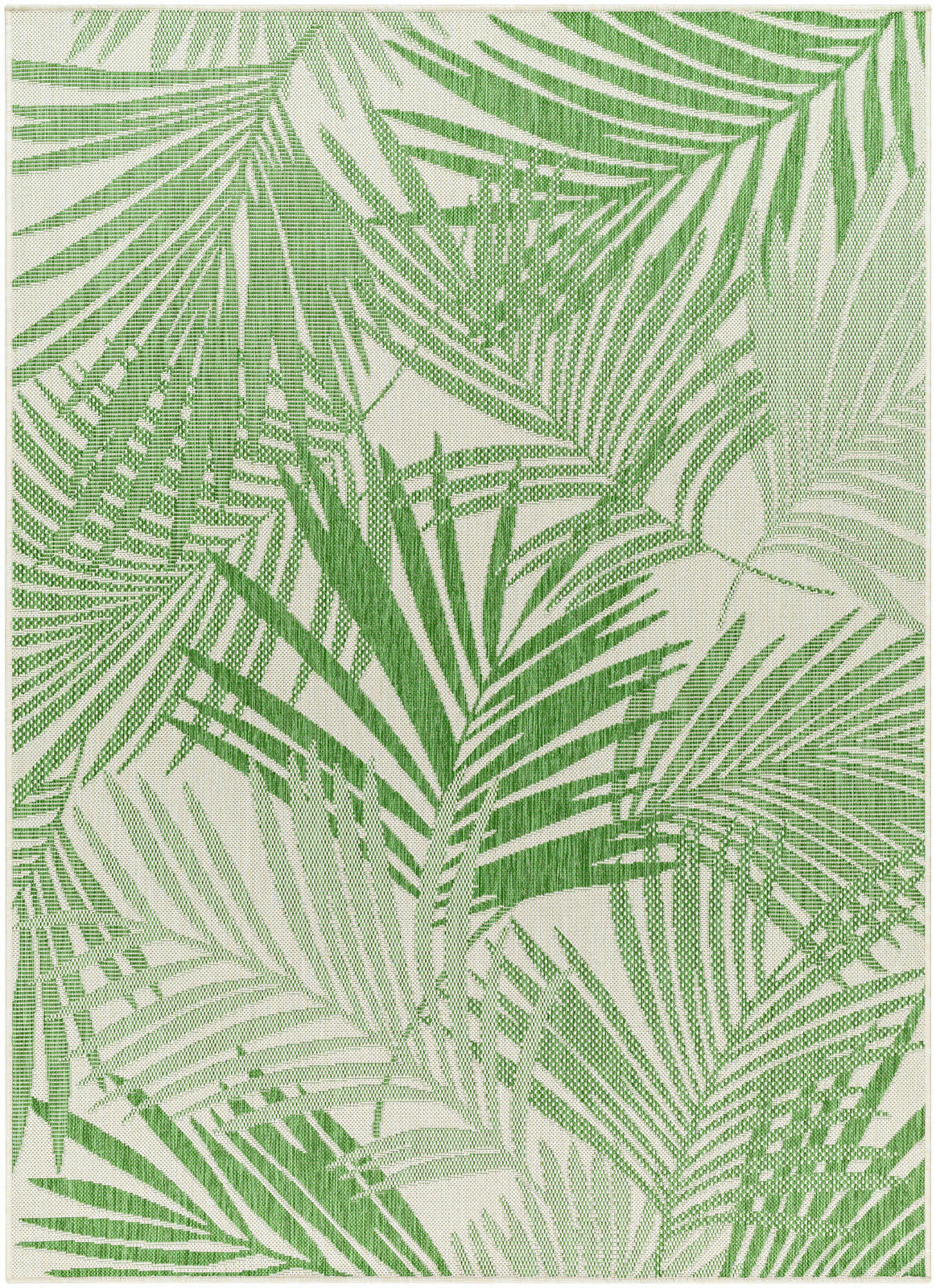 LENNIE - Tapis d'Extérieur/Intérieur Vert/Ivoire 120x170