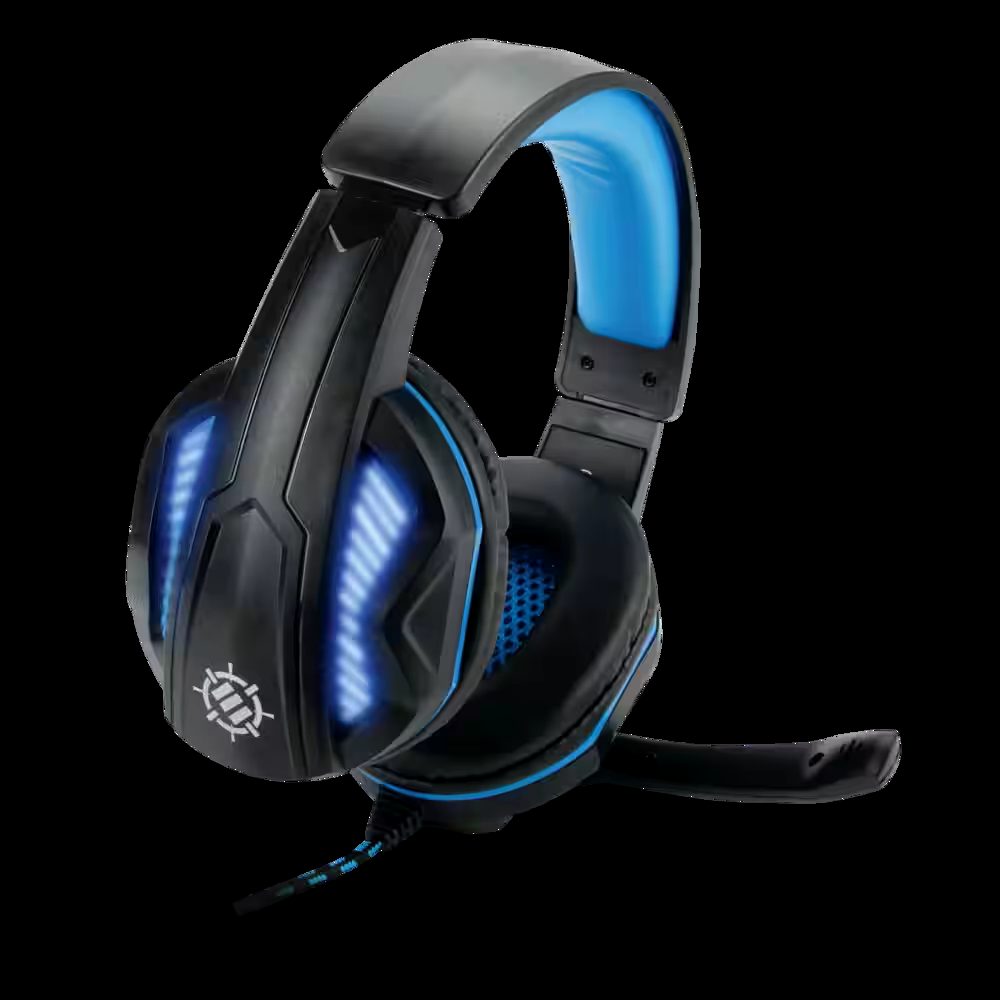 ENHANCE Voltaic PRO Gaming Headset for PC/PS4 with Adjustable Mic, Black/Blue