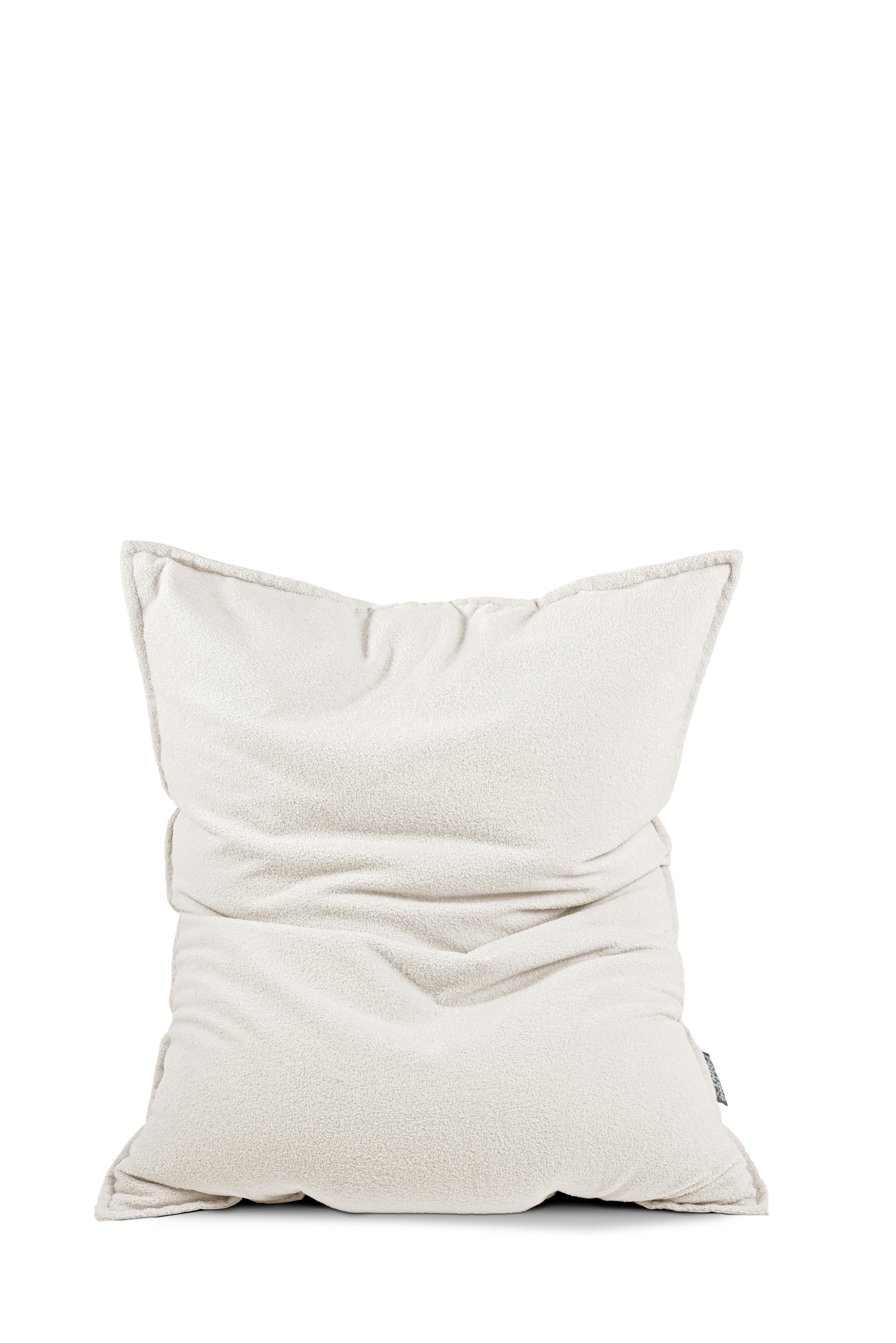 WOOLY - Coussin d'intérieur fausse fourrure douce beige 155x125x20cm