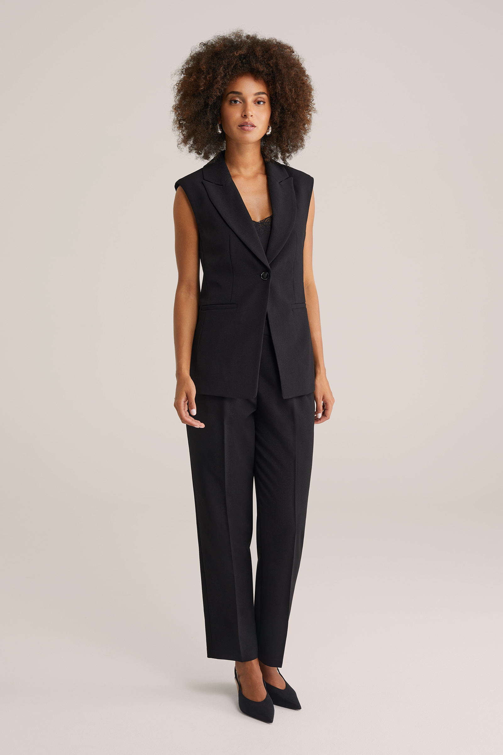 Dames regular fit pantalon met glitter