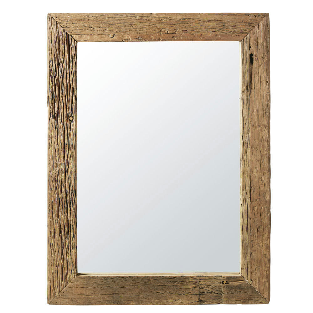 NAMIBIE - Miroir rectangulaire en bois recyclé 90x120