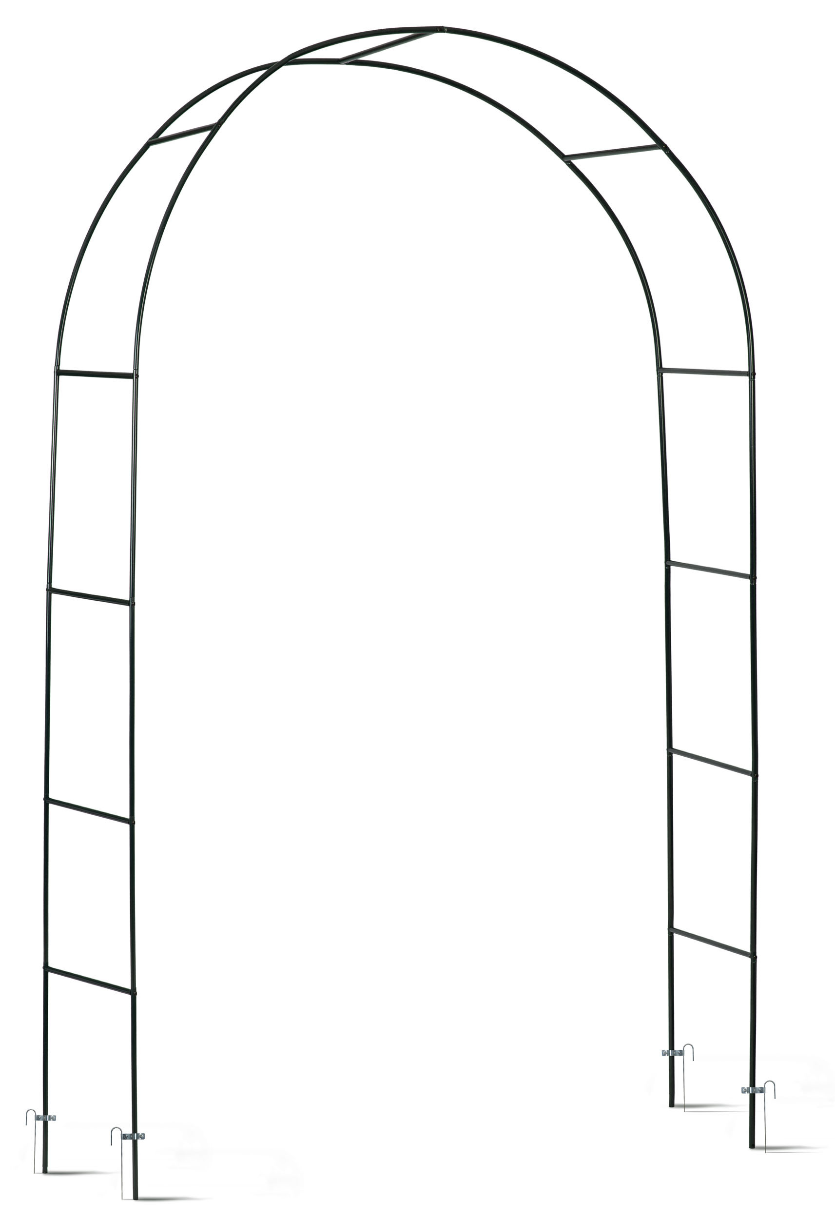 Pergola ogrodowa czarna łuk na kwiaty 240x140cm   kotwy Plonos