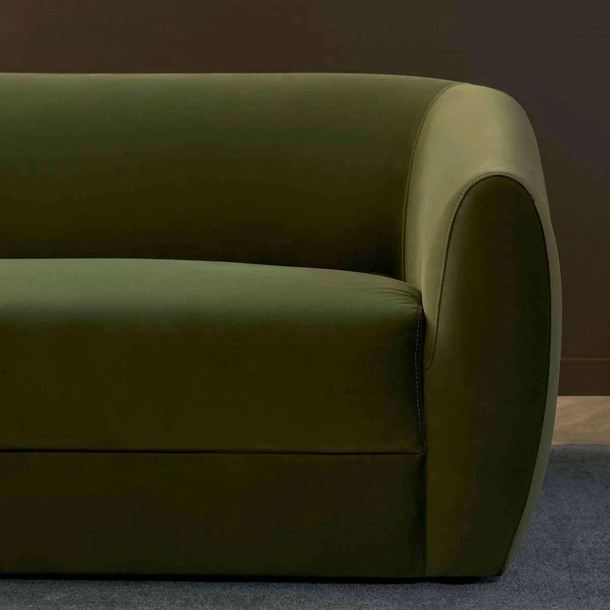 Reign 2.5 Seater Sofa - Olive Green Velvet