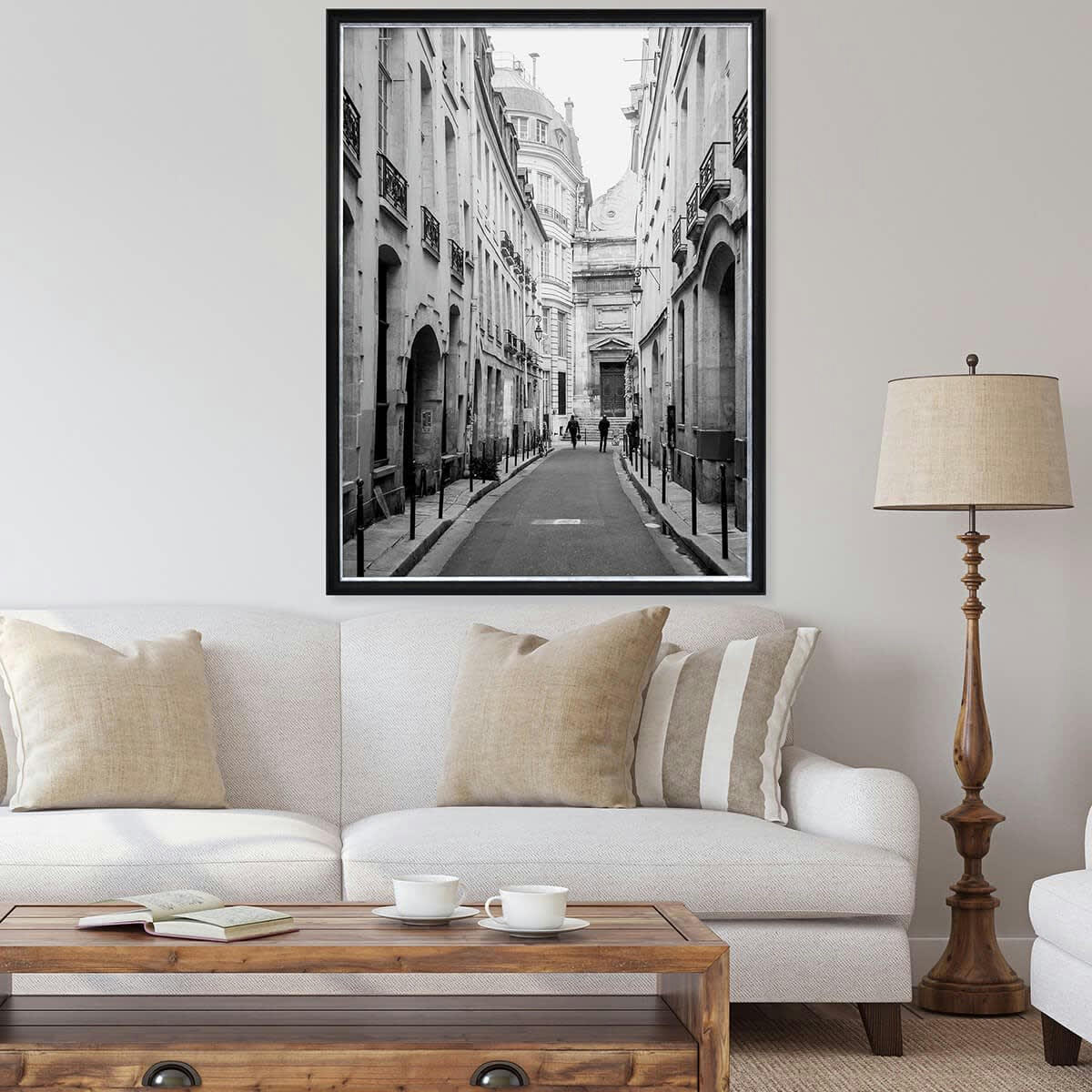 PANDORE - Cadre photo noir et finition argent 60x80 cm résine recyclée