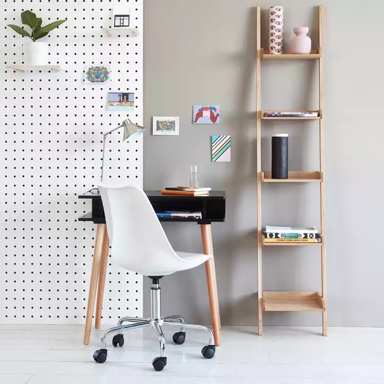 Habitat Jessie Oak Veneer Narrow Ladder Shelf