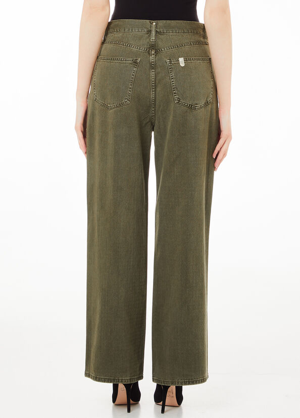 Pantaloni baggy con strass