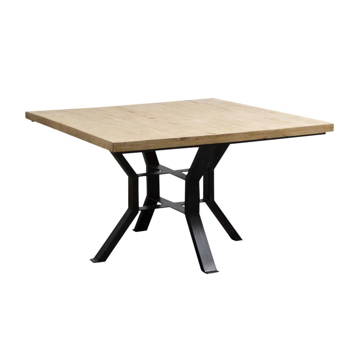 OPPOSITE - Table à manger en bois noir 130 cm