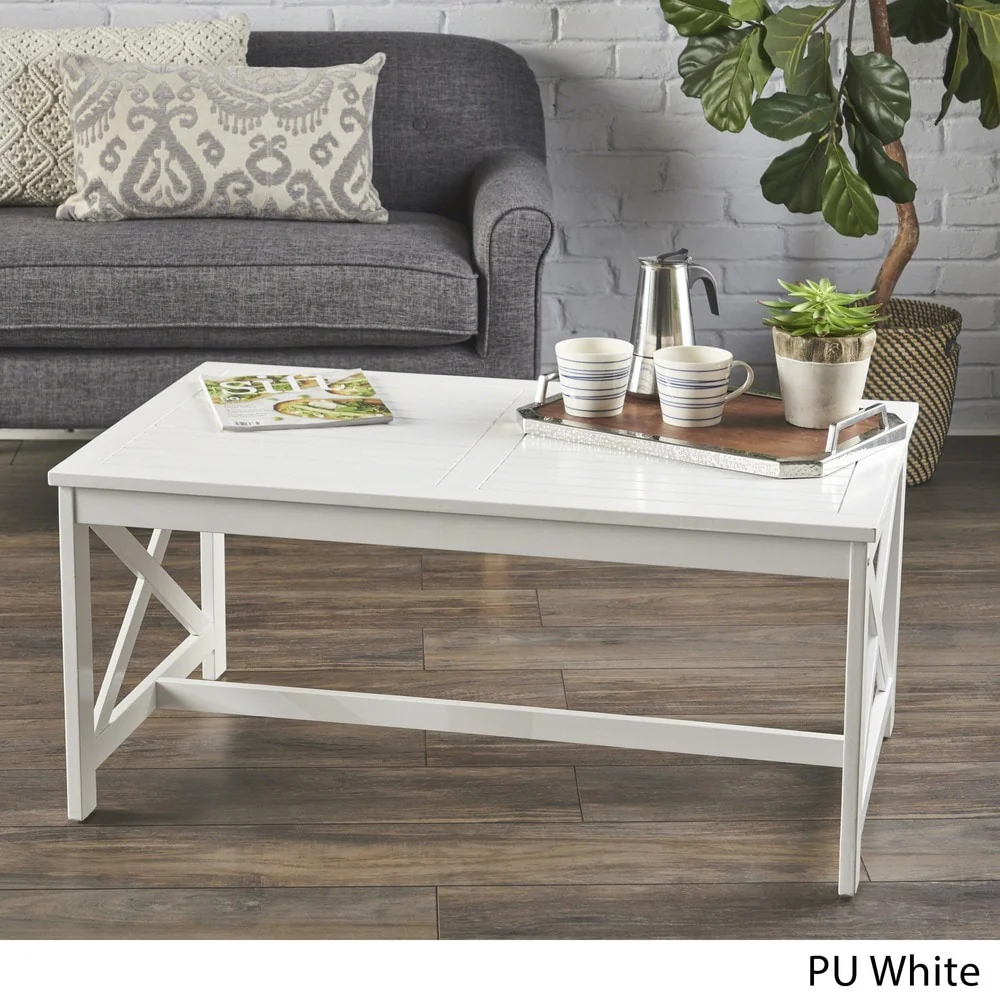 Nester Farmhouse Rectangle Wood Coffee Table by Christopher Knight Home