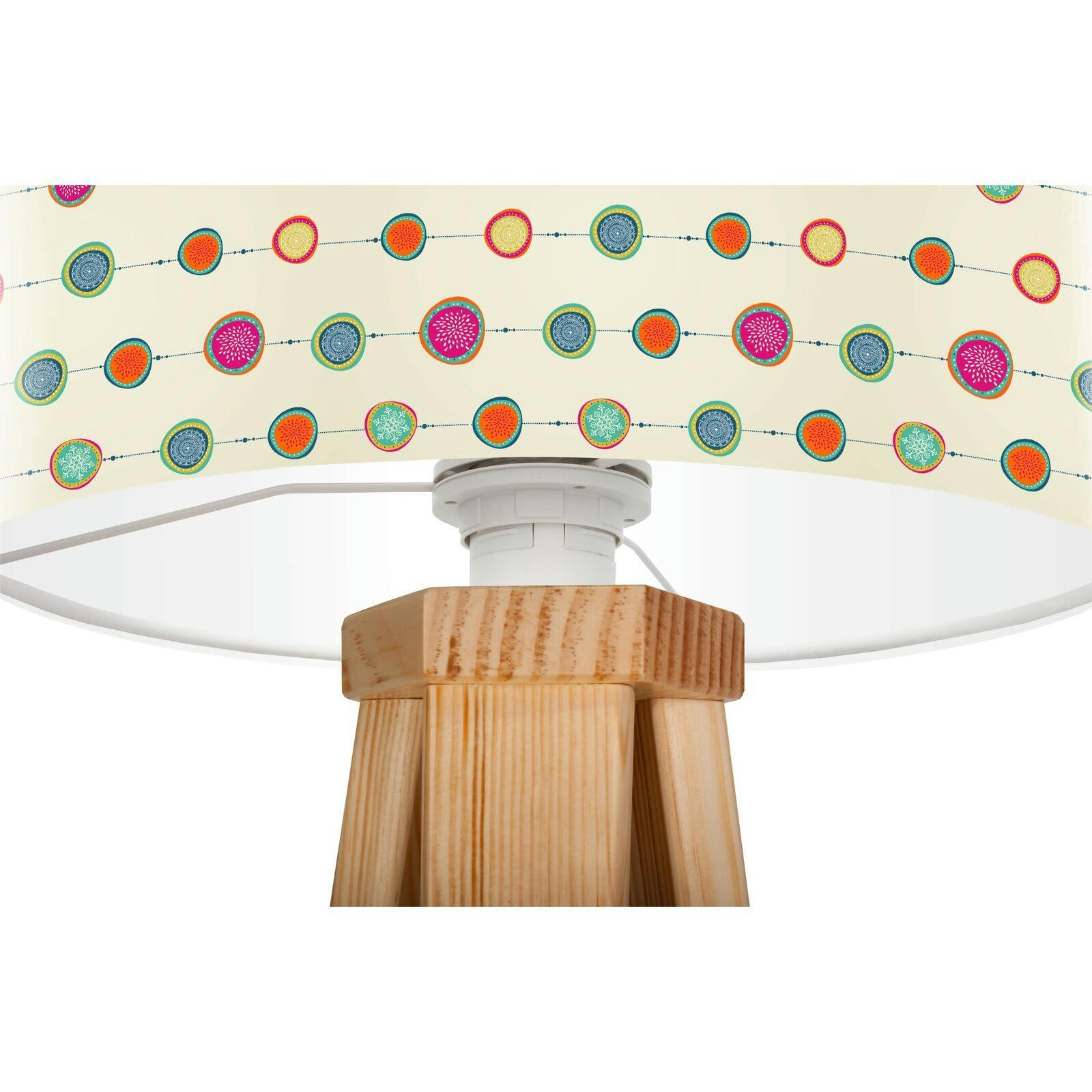 STAMPS - Lampe de chevet Bois Multicolore 30x30x45 cm