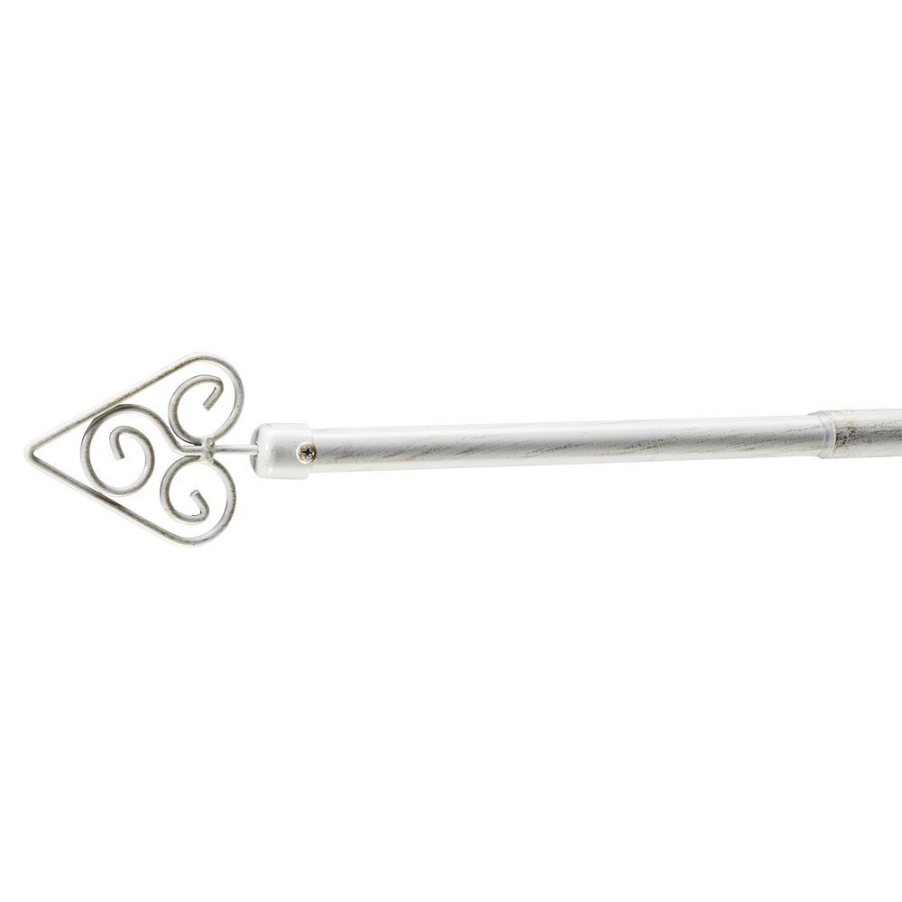 Kit tringle coeur blanc L167-305cm