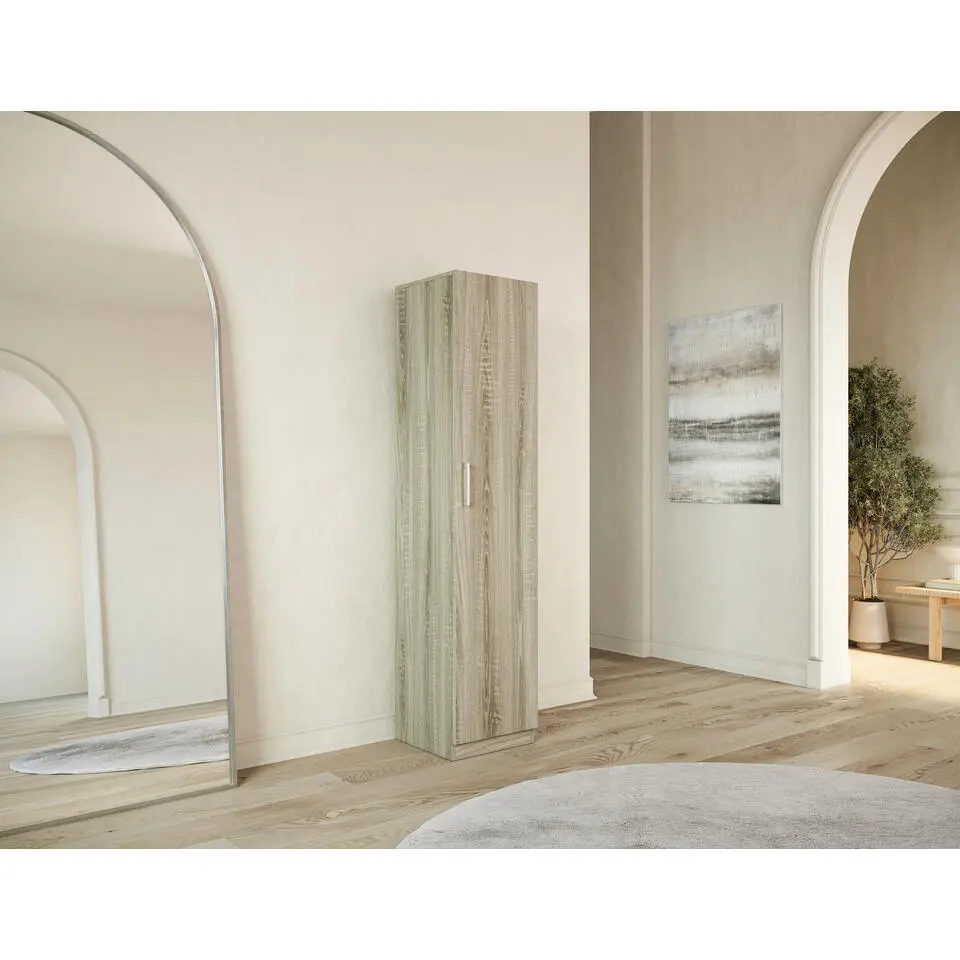 Interiax Kledingkast 'Mila' - Sonoma Eik - 1 Deurs - 180x40x42 cm