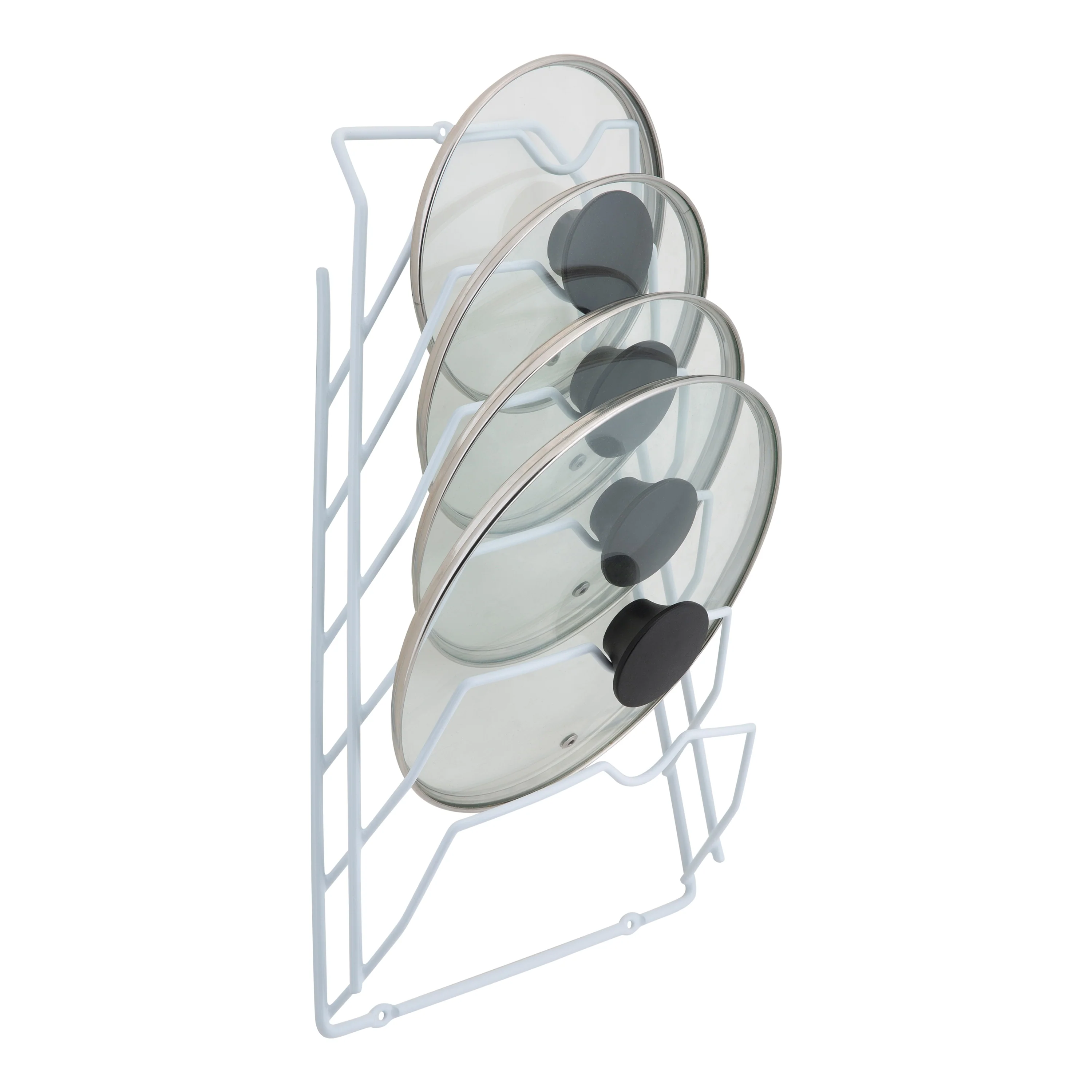 Organize It All 6 Section Cabinet Door Lid Rack in White - 10.62 x 4.00 x 16.62