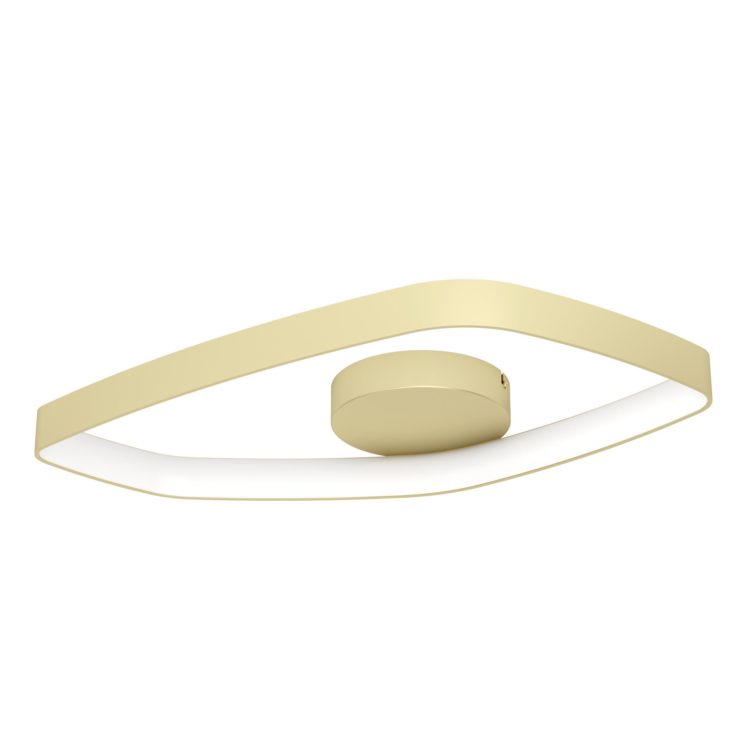 EGLO plafondlamp Vallerosa - led - 58 cm - goud/wit - dimbaar - staal
