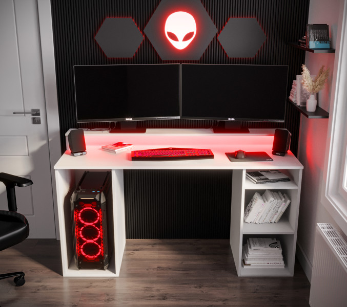 Biurko GAMER 1 - biały szer. 138 cm