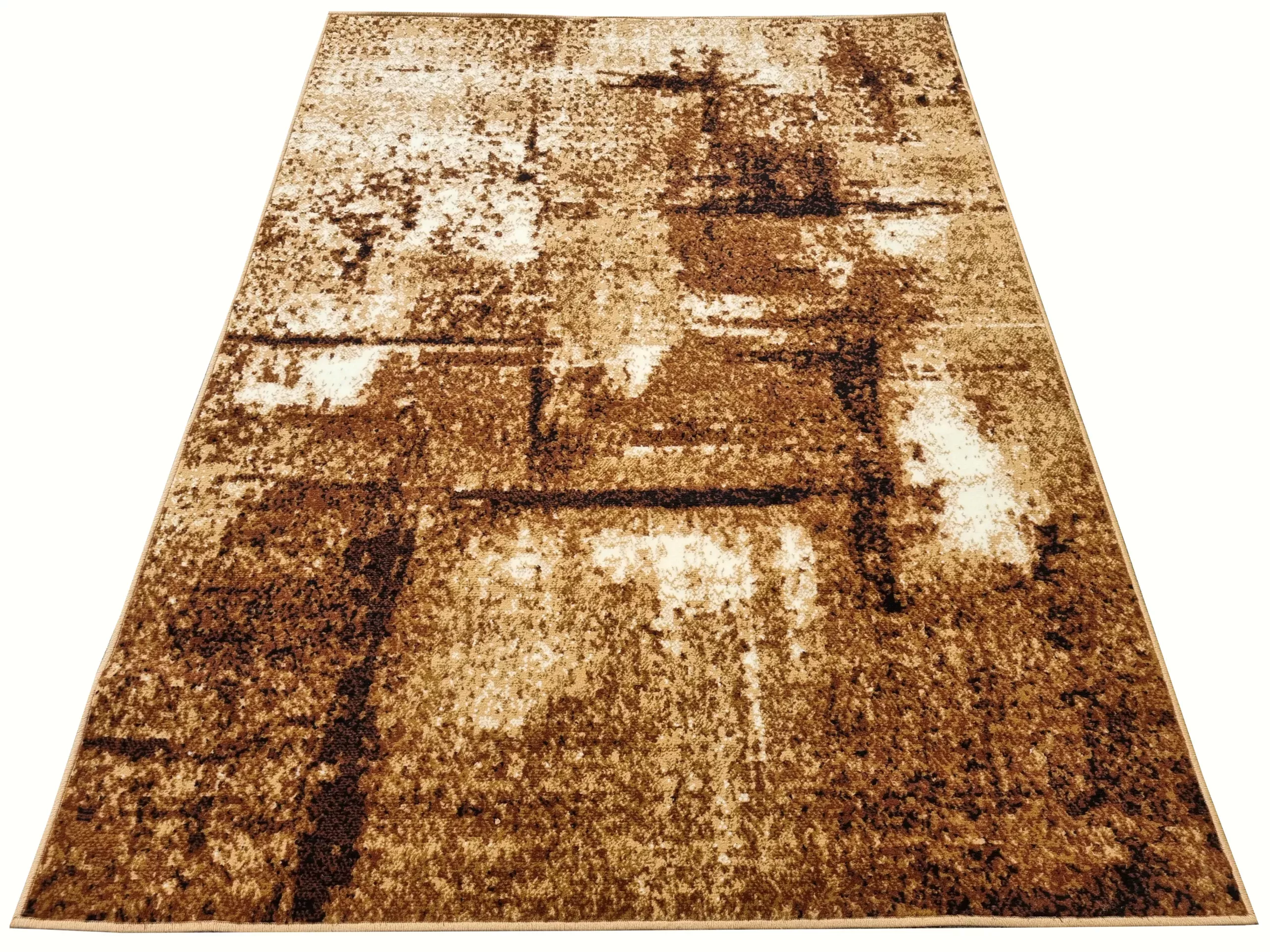 Dywan nowoczesny beżowy do salonu pokoju 016- 70x130 cm - modny solidny