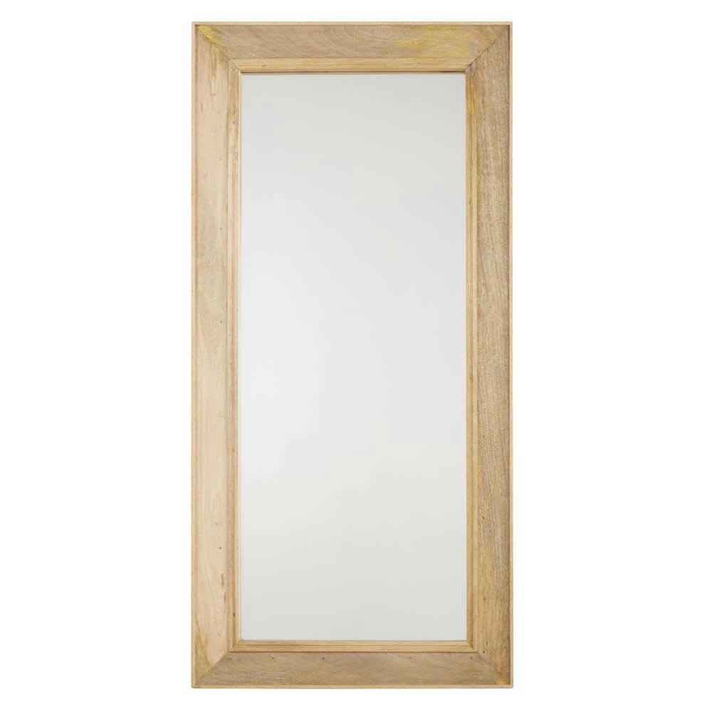 OMNIA - Grand miroir rectangulaire en bois de manguier 80x165