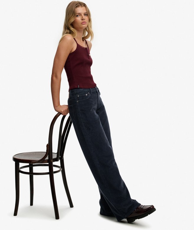 Mid Rise Baggy Jumbo Cord Pants