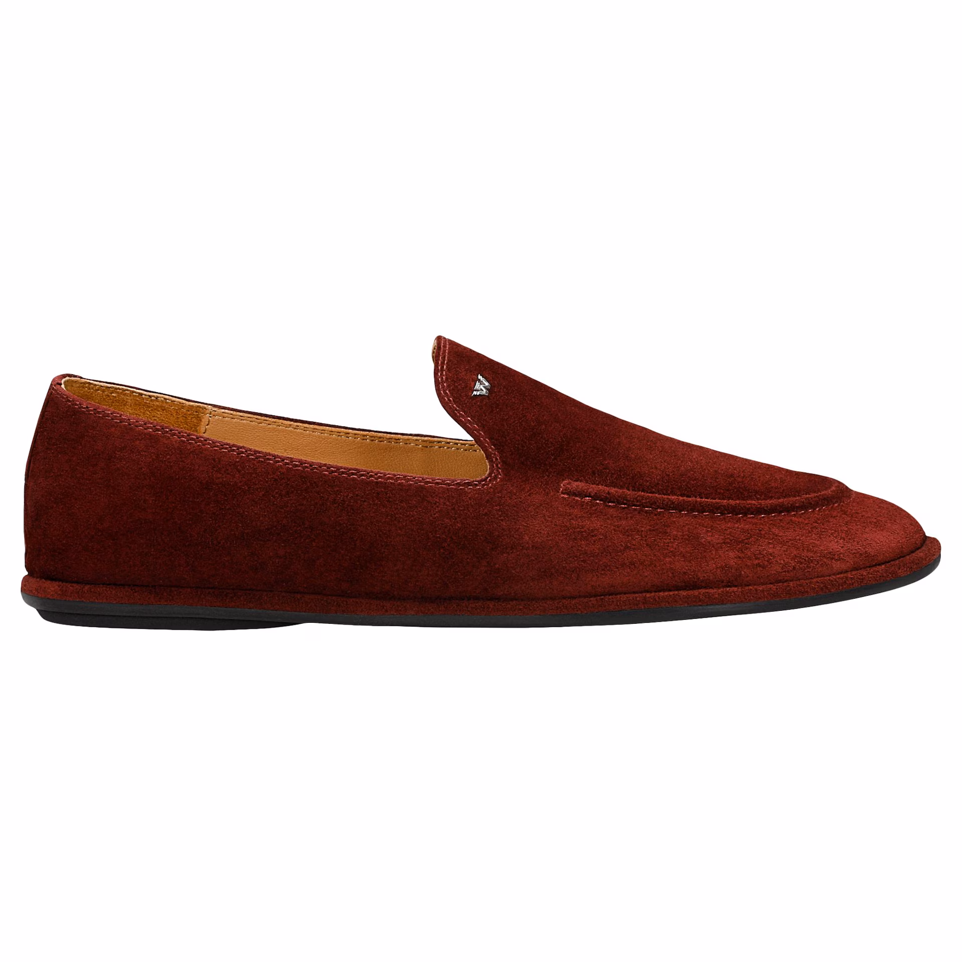 Bordowe loafersy damskie na niskiej podeszwie