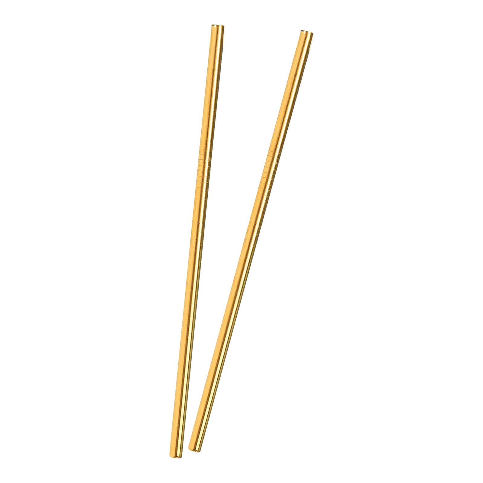 Edelstahl-Trinkhalme Gold, 2 Stück