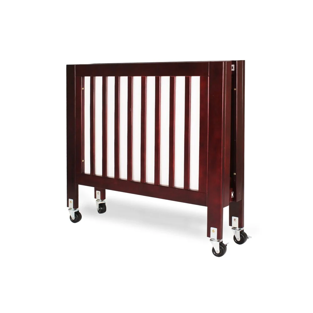 LA Baby Olympia Mini/Portable Folding Wood Crib