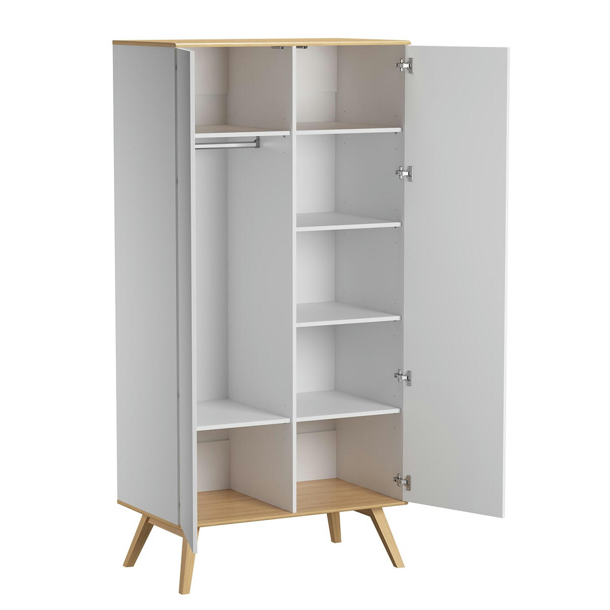 NATURE - Armoire 2 portes blanc