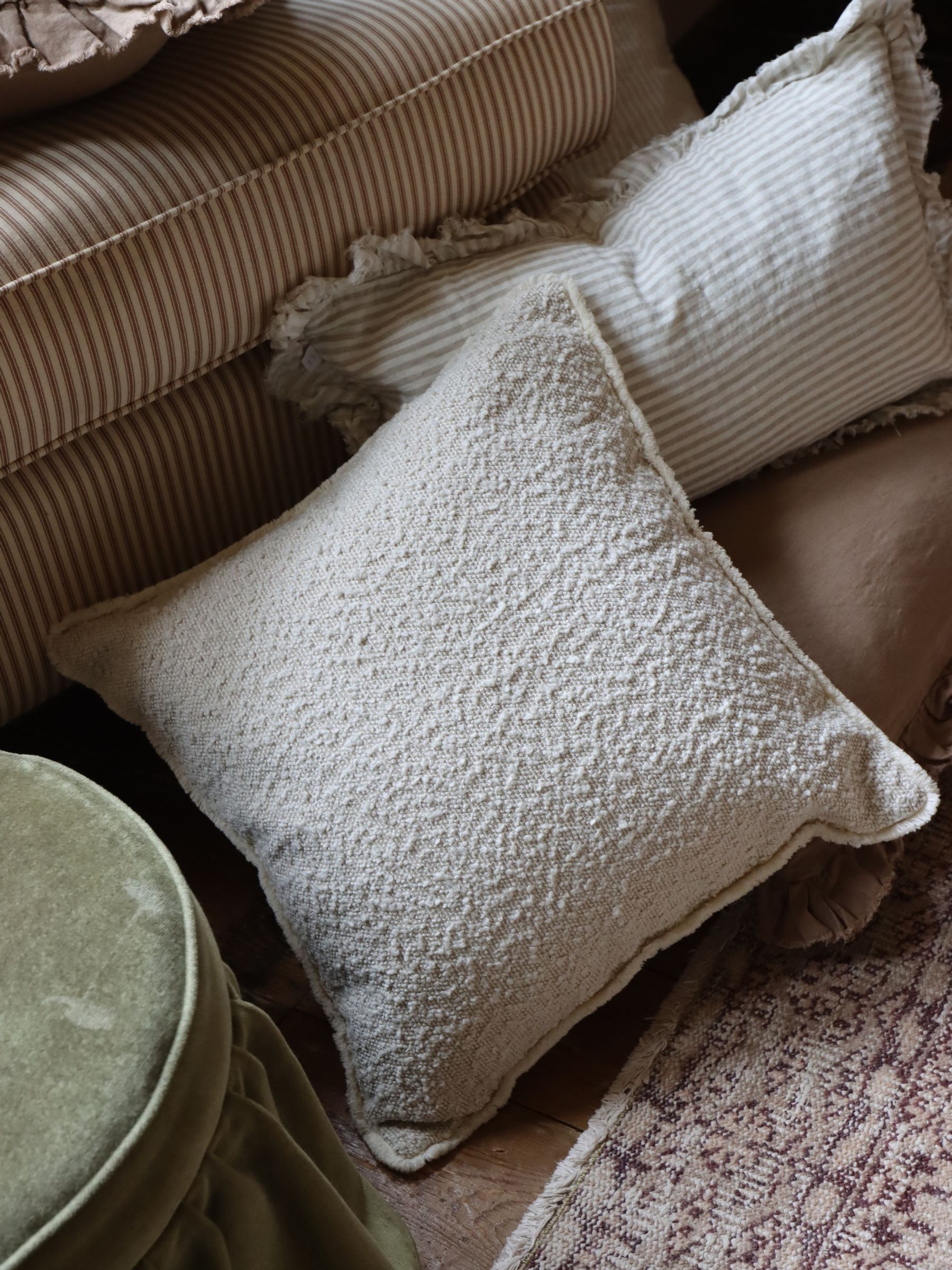 Ellenvale Interiors Cream Sofia Boucle Cushion Cover 45 X 45cm