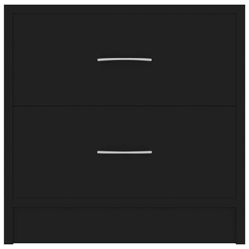 NNEVL Bedside Cabinets 2 pcs Black 40x30x40 cm Chipboard
