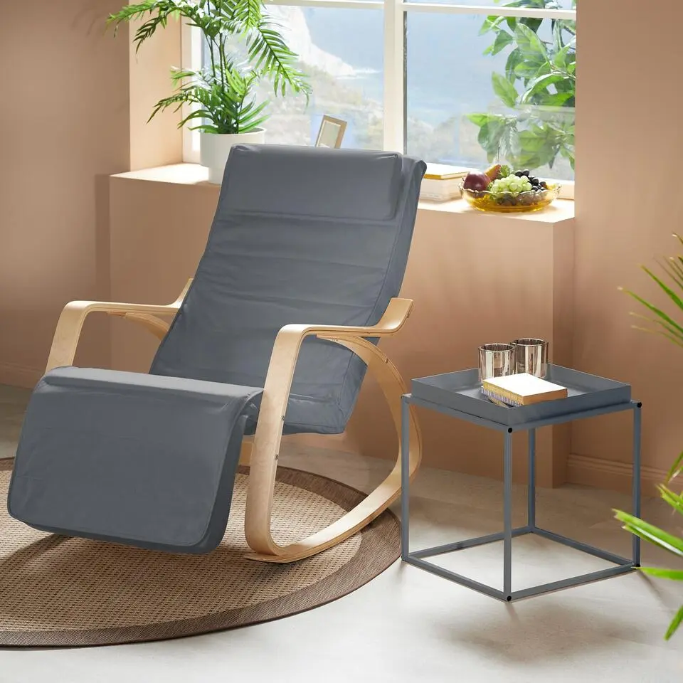 tectake Bijzettafel Cambridge 40x40x44cm, Donkergrijs