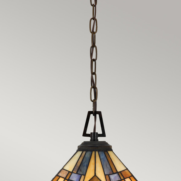 Lampa wisząca ciemny brąz Inglenook 3xE27x60W wym: 188x43,2x43,2 cm Quoizel