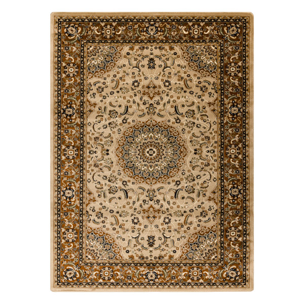 Dywan ROYAL E0177 Ramka, rozeta - beż / brązowy 150x230 cm
