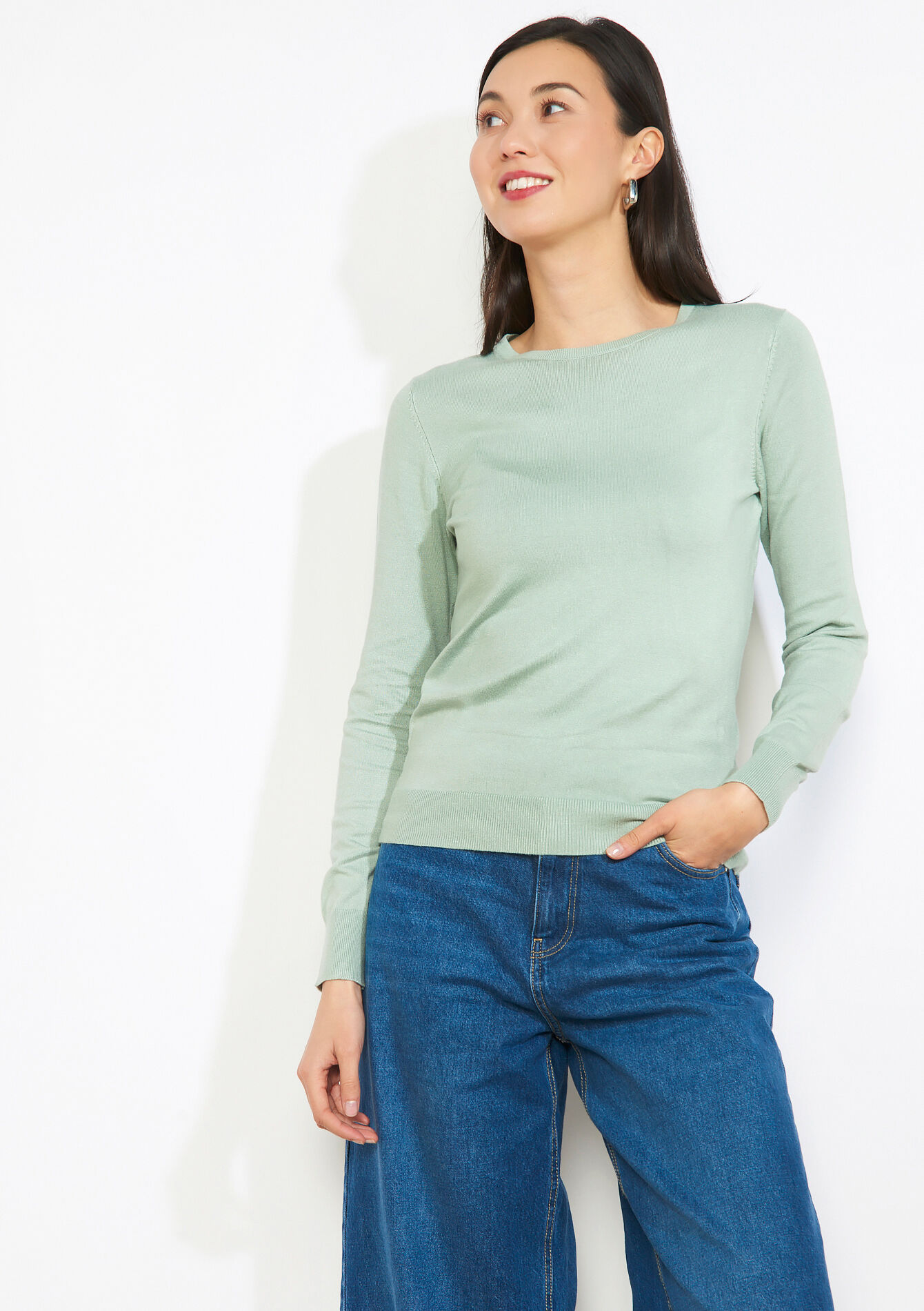 Fijne ronde hals trui