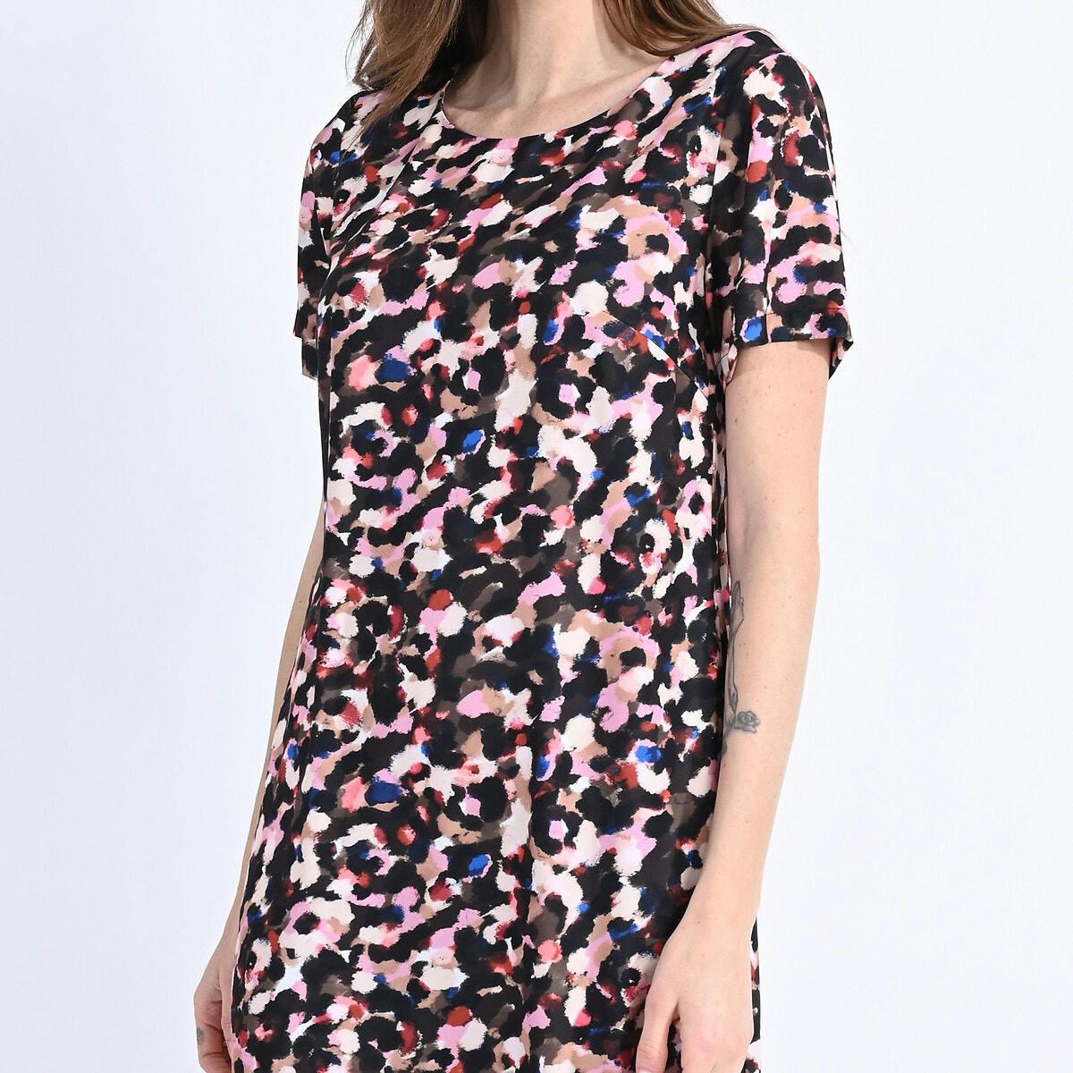 Robe  manches courtes motif graphique