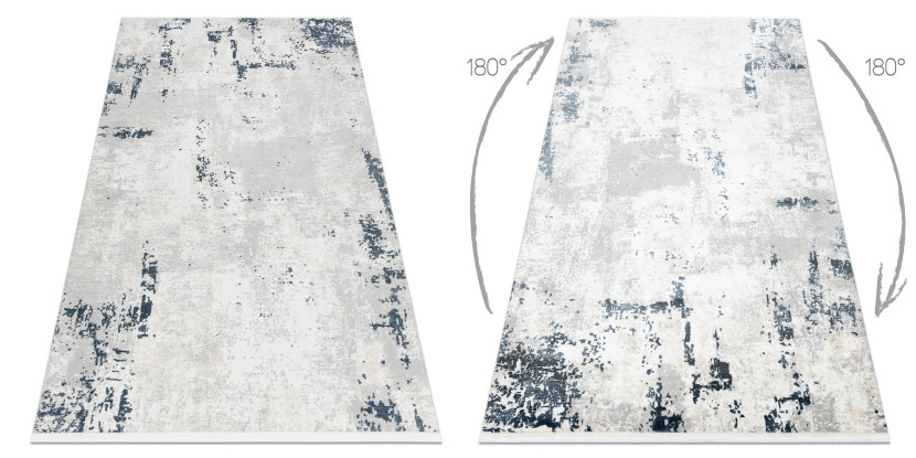 Dywan DUKE 51378 krem / niebieski - Beton, kamień 80x150 cm